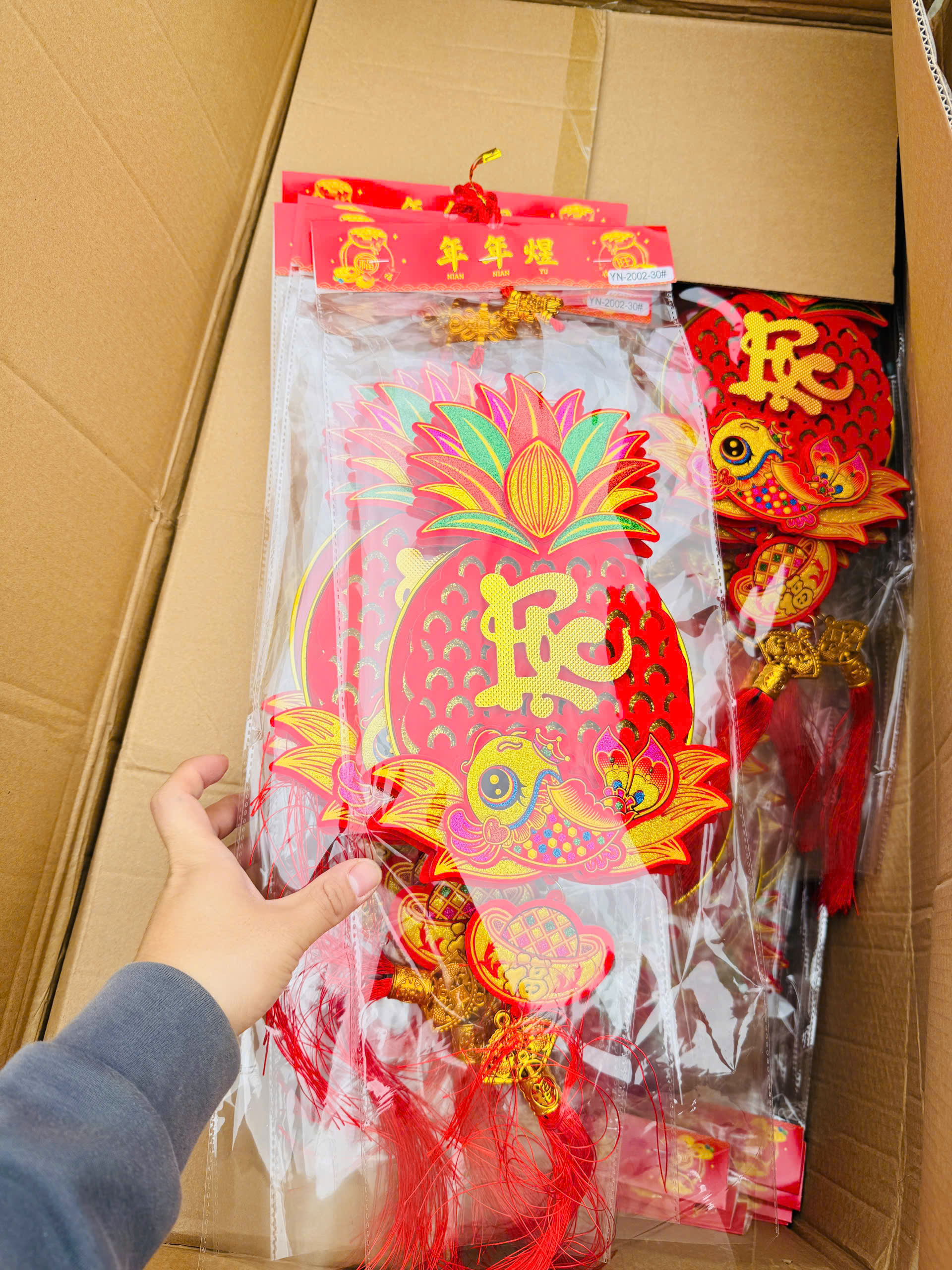 Dây treo trang trí Tết nhung 2 lớp - Ảnh 3