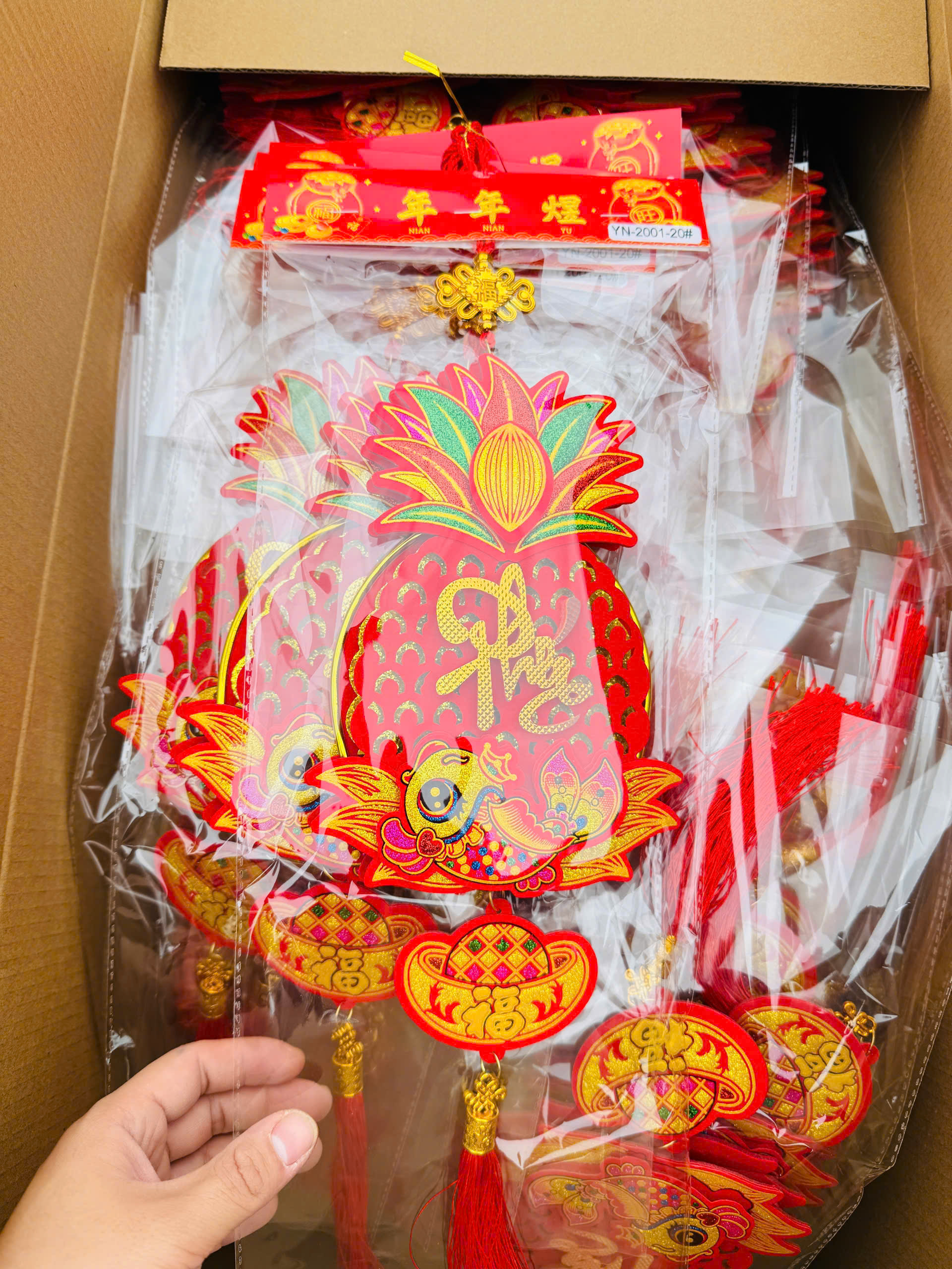 Dây treo trang trí Tết nhung 2 lớp - Ảnh 2