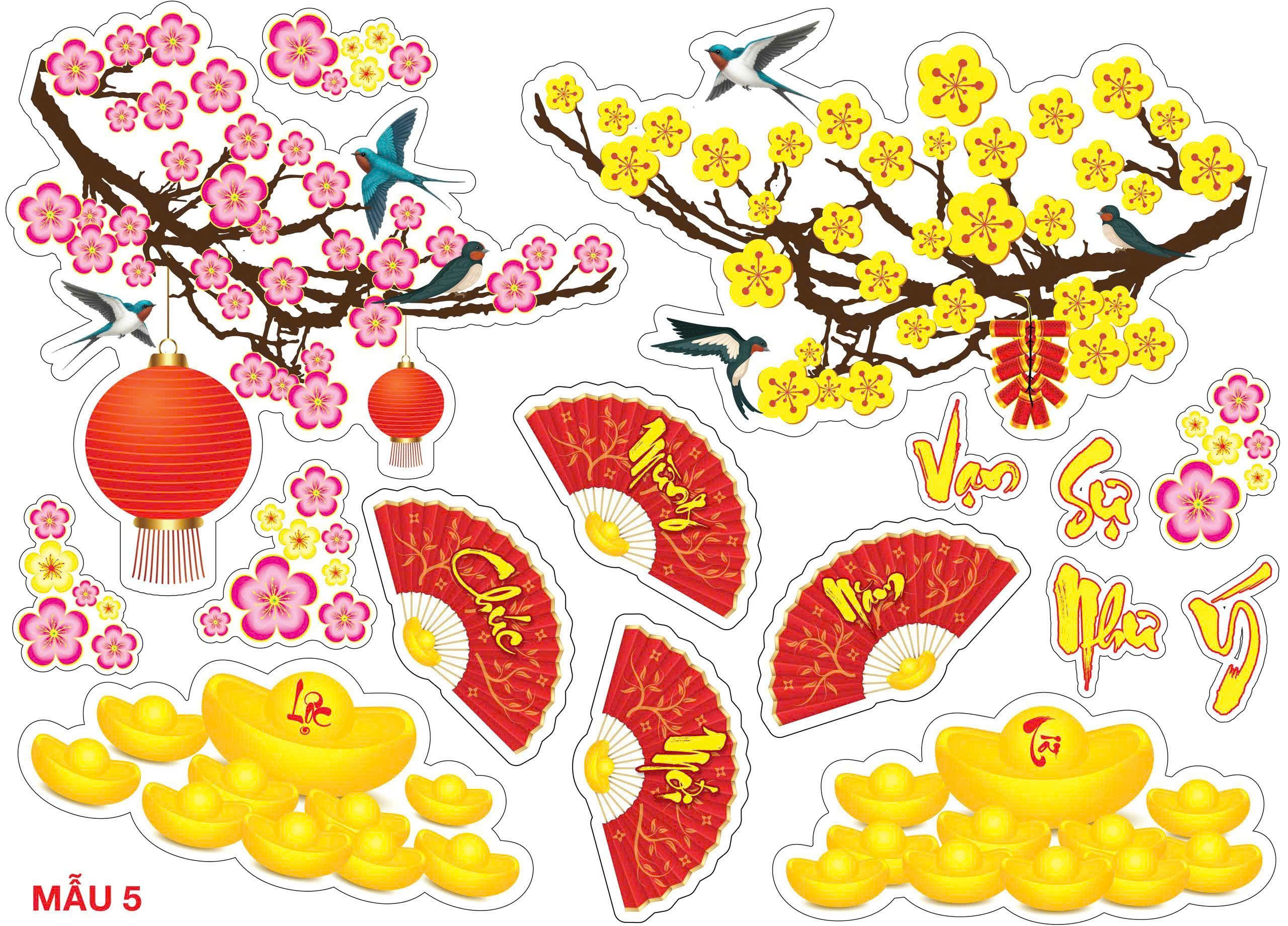 Decal dán kính trang trí