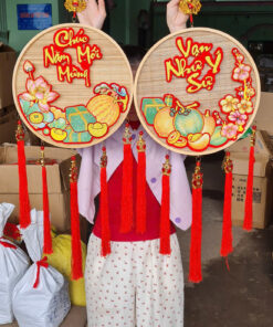 Dây treo Tết khung tre tròn